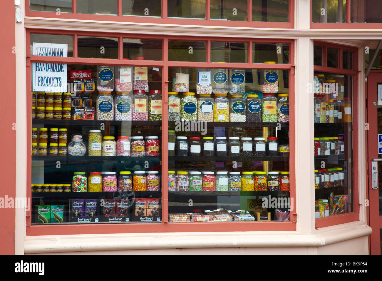 Old Fashioned Sweetie Shop, Battery Point, Hobart, Tasmania, Australia Stock Photo