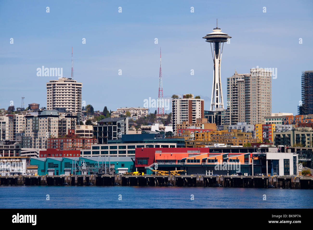Space Needle And Waterfront Seattle Washington Stock Photo Alamy Space Needle And Waterfront Seattle Washington Stock Photo Alamy