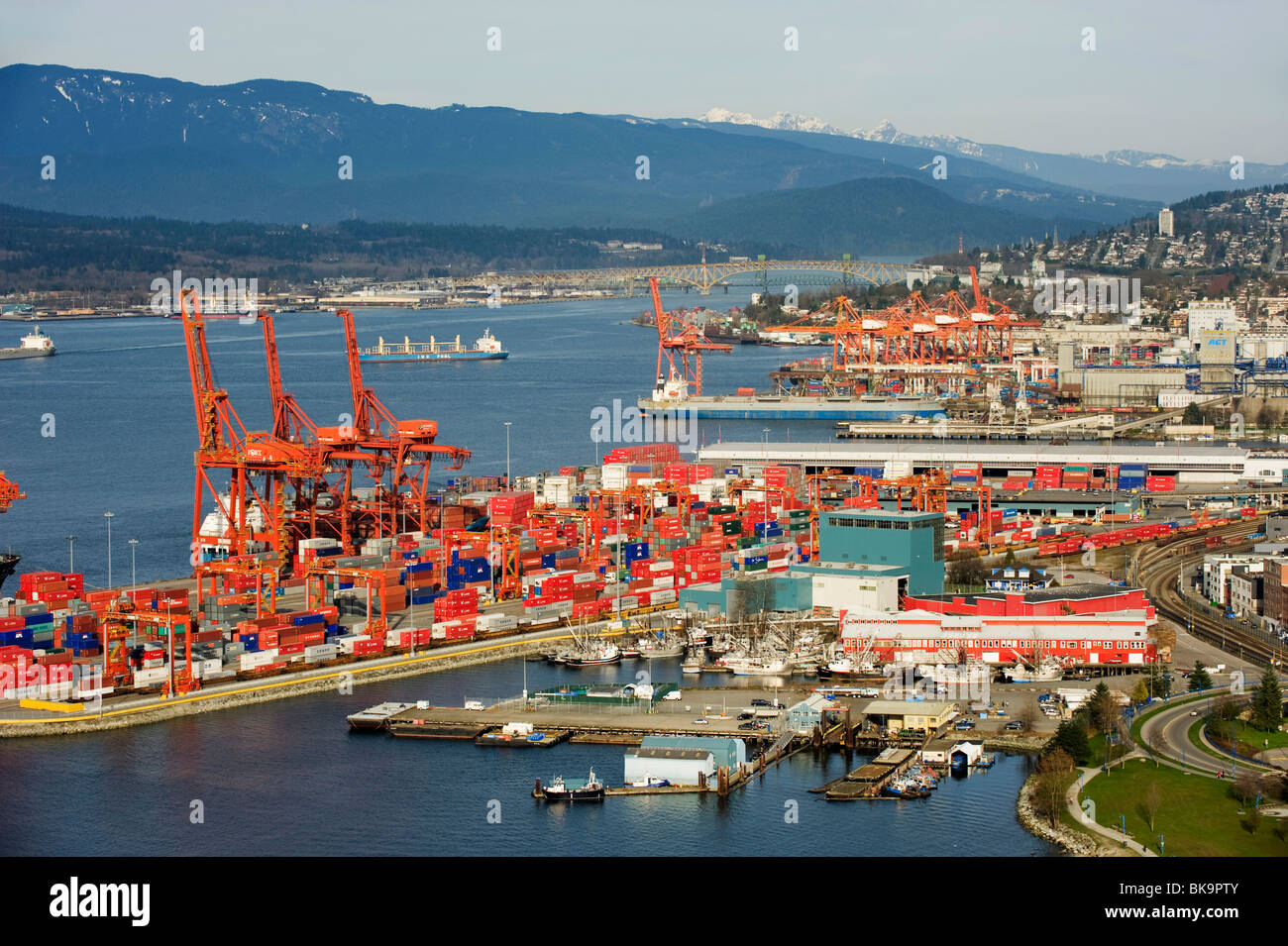 aerial view of Vancouver British Columbia Canada Stock Photo - Alamy