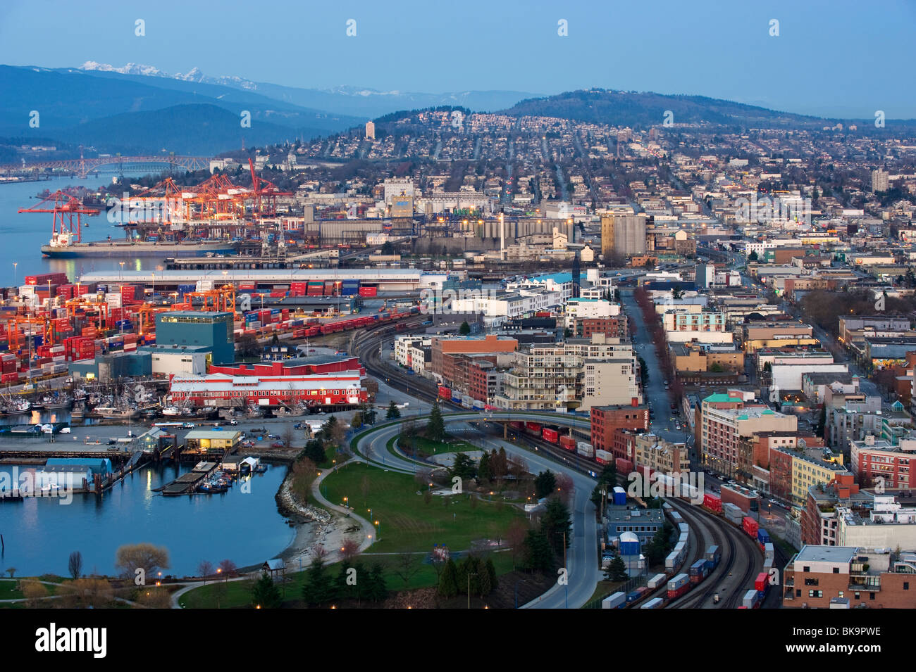 aerial view of Vancouver British Columbia Canada Stock Photo - Alamy
