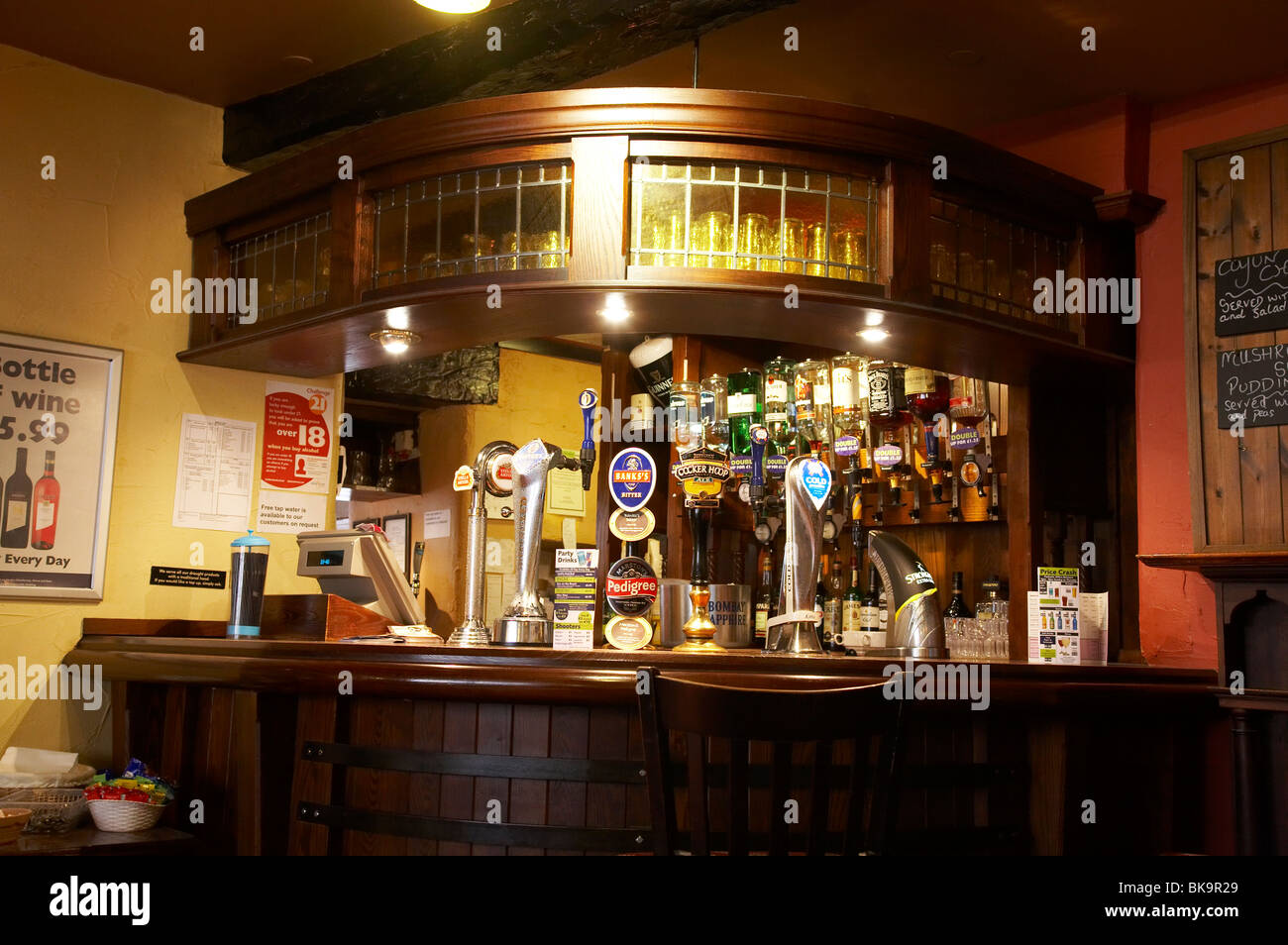 Internal view of an traditional English pub Stock Photo