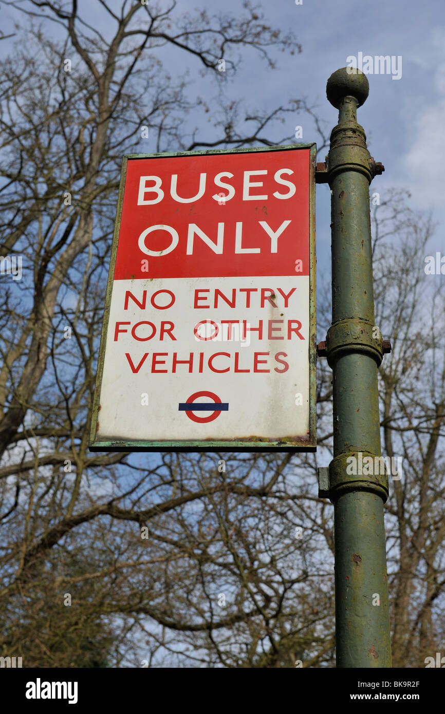Buses Only Bus Stop at Cobham Museum Stock Photo Alamy