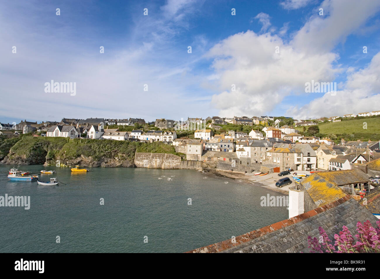 View over Port Isaac, Cornwall, England, United Kingdom Stock Photo - Alamy