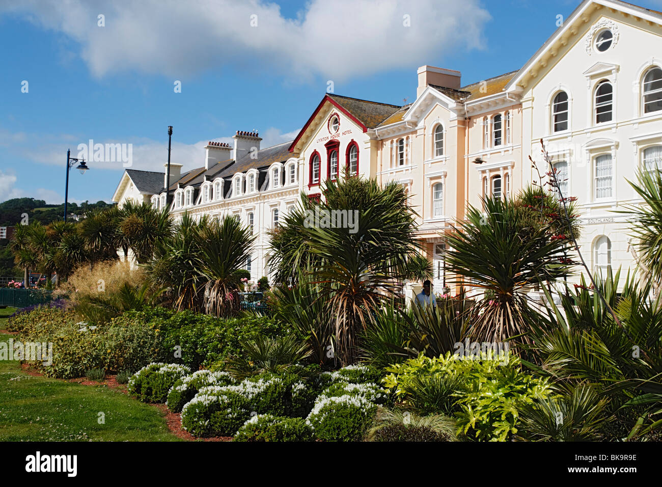 White buildings, Teignmouth, Devon, England, United Kingdom Stock Photo