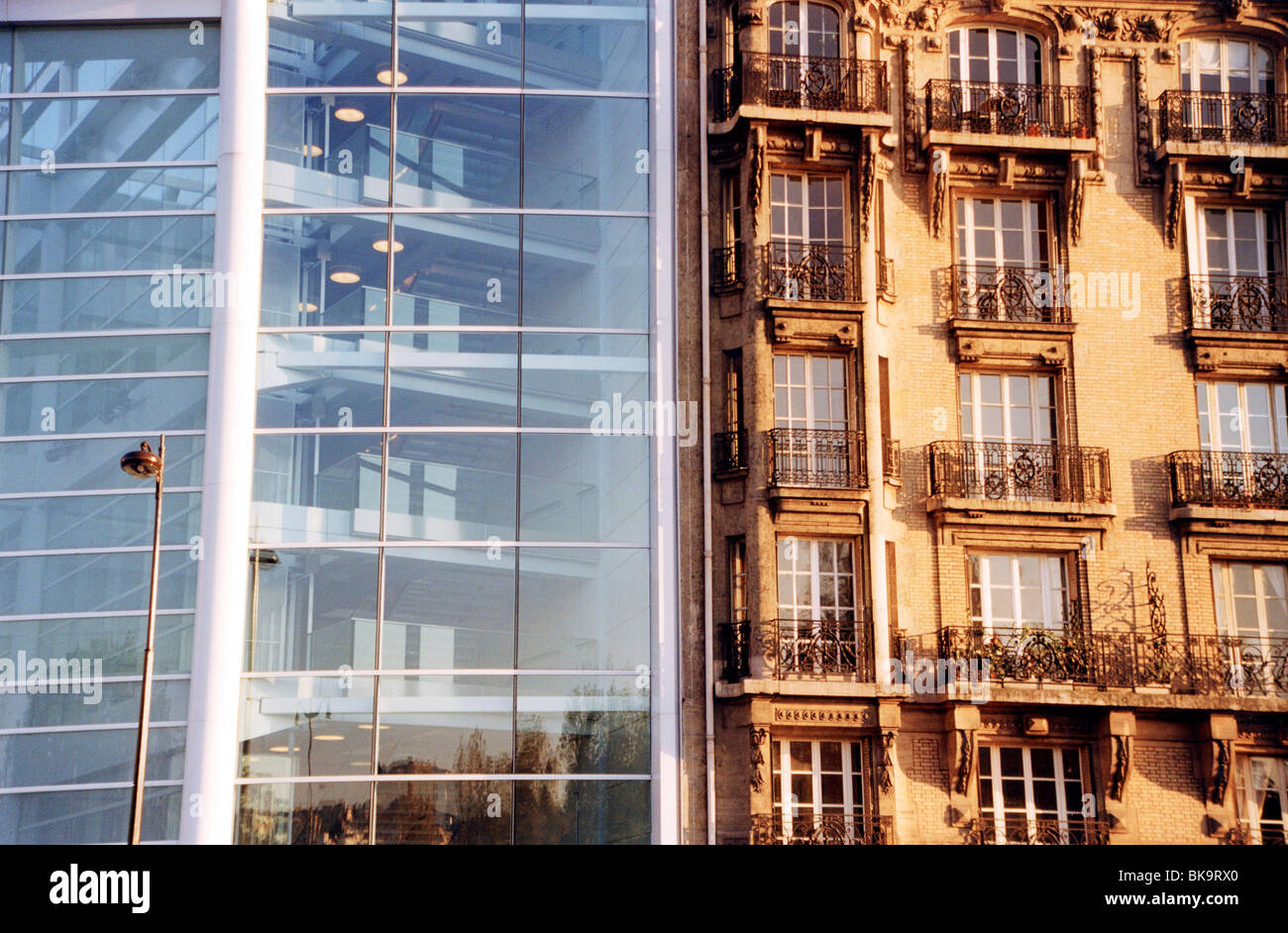 Houses old and new, Paris, France, Europe Stock Photo