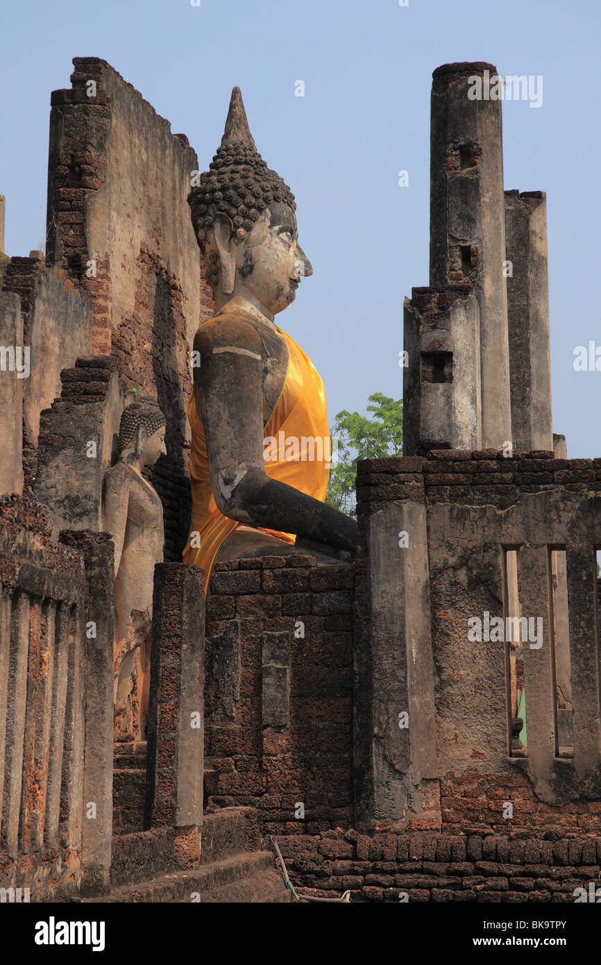 Wat Phr Sri Rattanamahathat Chakliang at Sri Satchanalai in  Thailand Stock Photo