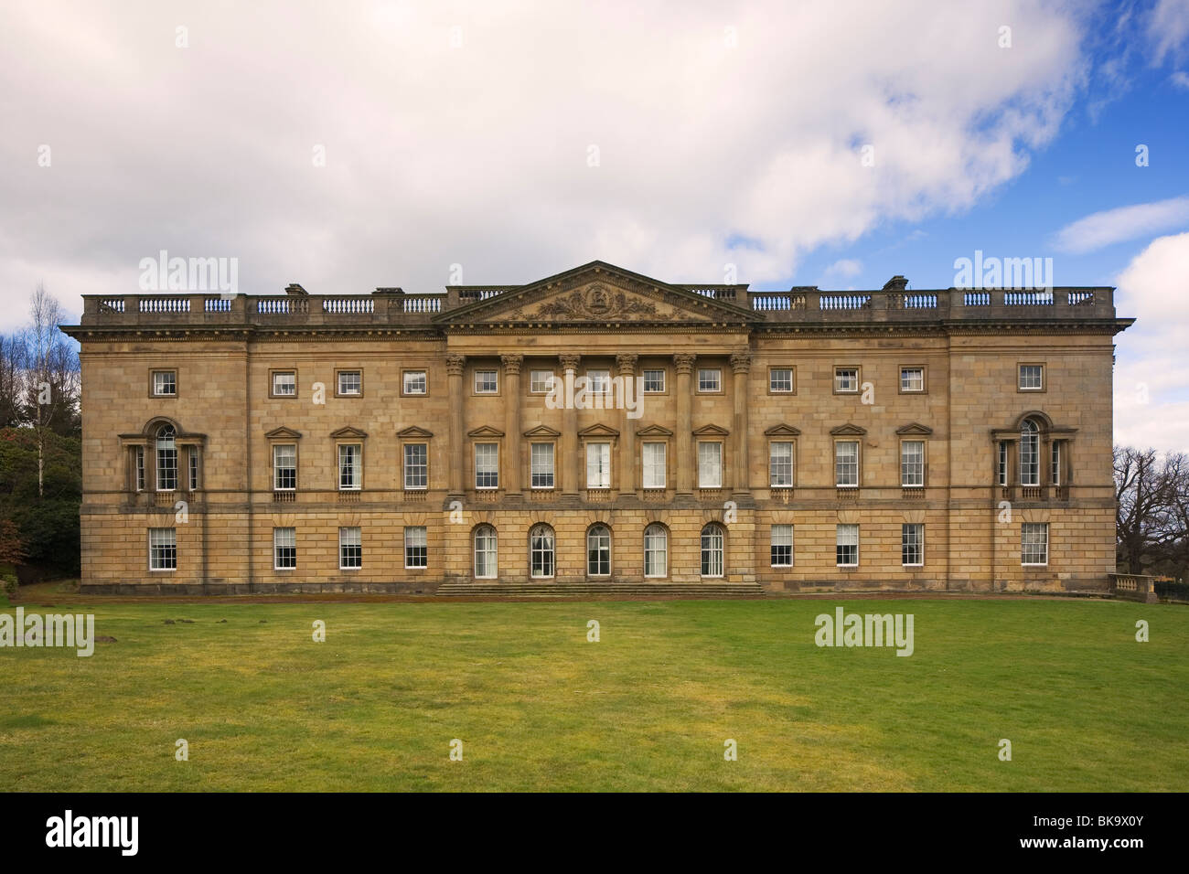 Stainborough Hall, a stately grade one listed mansion on the Wentworth Castle Estate at Barnsley, South Yorkshire, UK Stock Photo