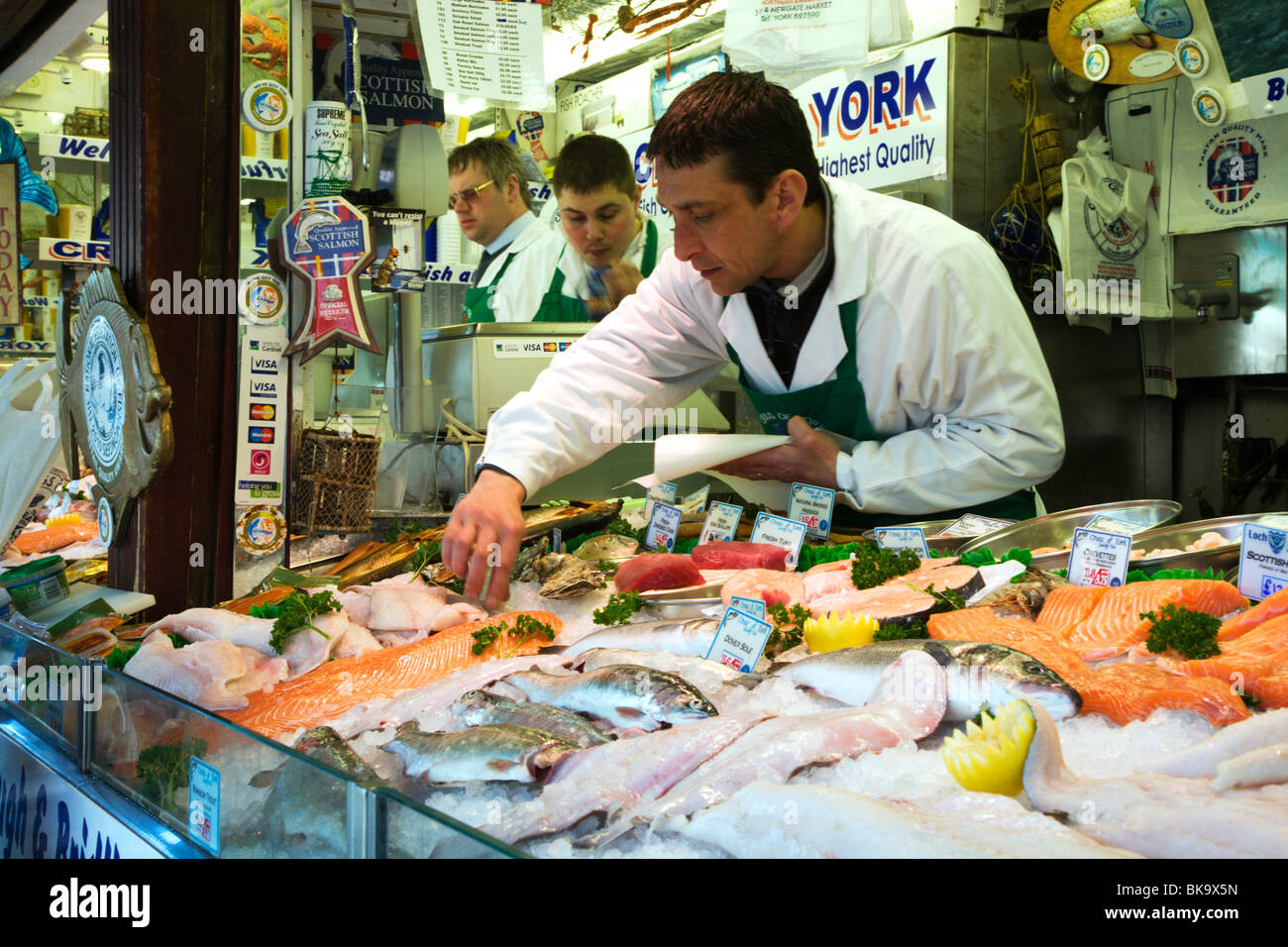 Fish stall market york yorkshire hires stock photography and images