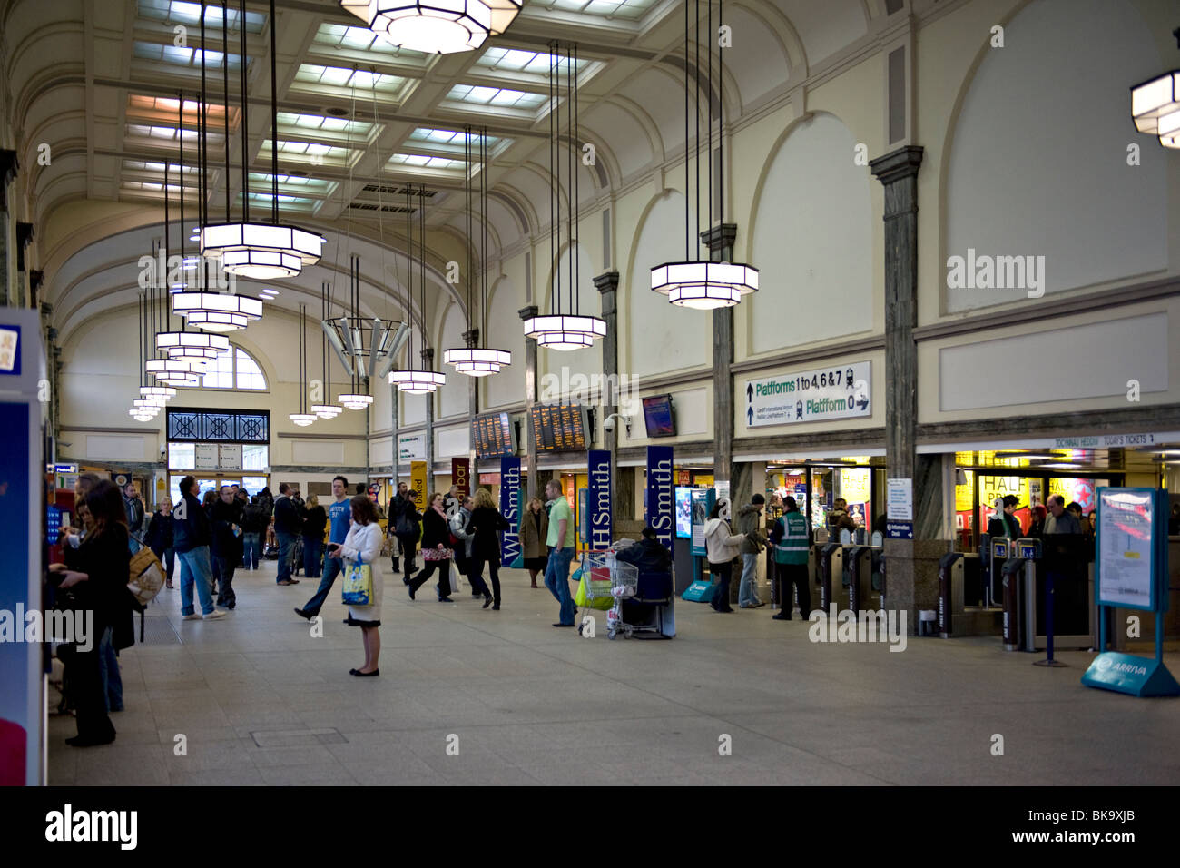 The Concourse at Cardiff Central Railway Station, Cardiff, Wales, UK