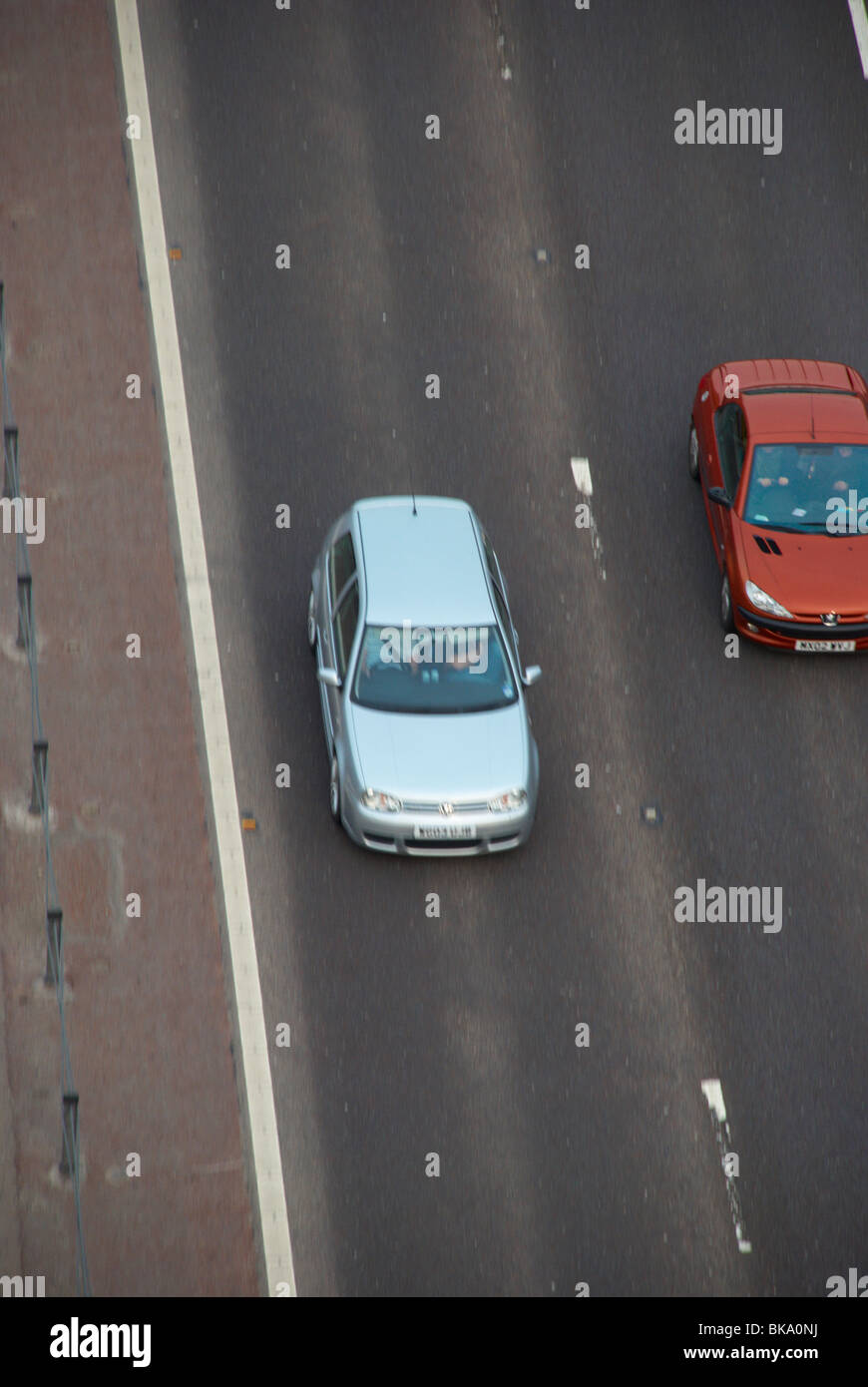 Vehicles on the M62 motorway. Stock Photo