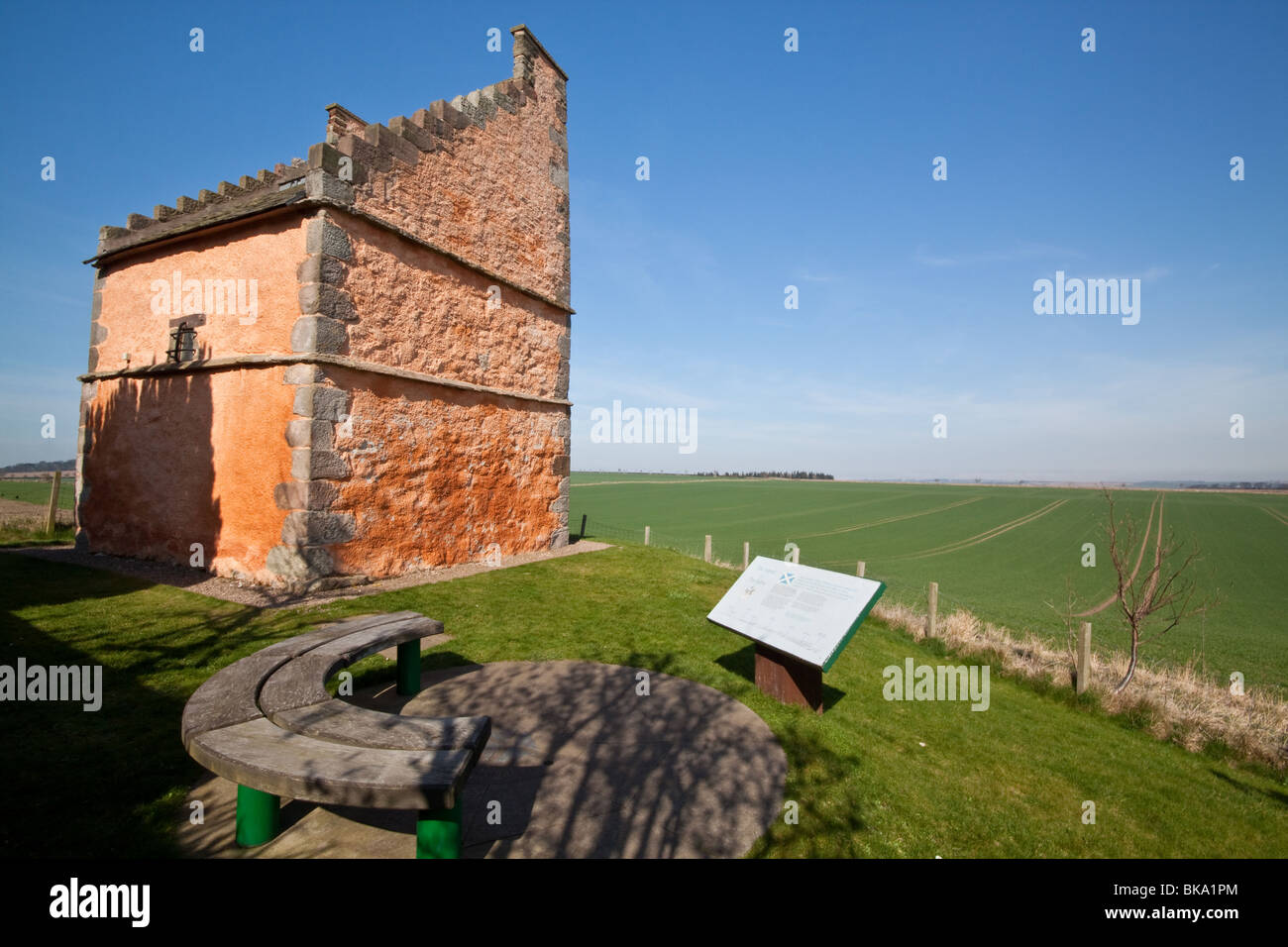 The Scottish Flag Heritage Centre Doocot at the Birthplace of the Saltire, Athelstaneford East Lothian Scotland Stock Photo