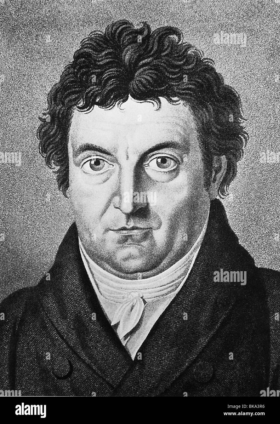 Fichte, Johann Gottlieb, 19.5.1762 - 29.1.1814, German philosopher, portrait, steel engraving, by Zuegel, after a painting by von Daehling, 1808, Artist's Copyright has not to be cleared Stock Photo