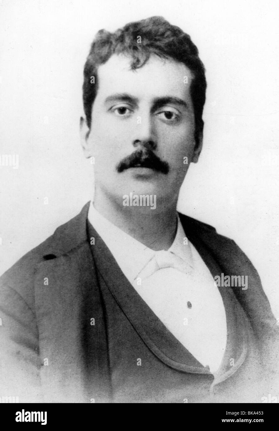 Puccini, Giacomo, 22.12.1858 - 29.11.1924, Italian musician (opera composer), portrait, 1889, Stock Photo