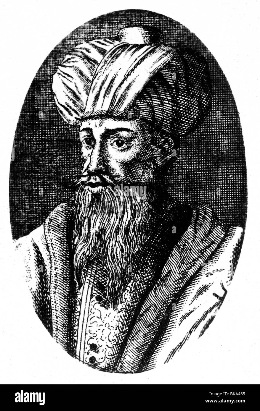 Muhammad (Abu al Kasim Muhammad ibn Abdallah), circa 570 - 8.6.632, Arabian Prophet, founder of Islam, portrait, copper engraving, circa 17th century, Artist's Copyright has not to be cleared Stock Photo