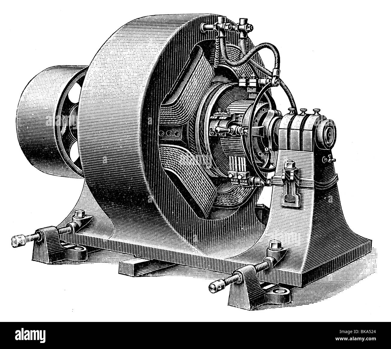 Brushed dc electric motor Black and White Stock Photos & Images Alamy