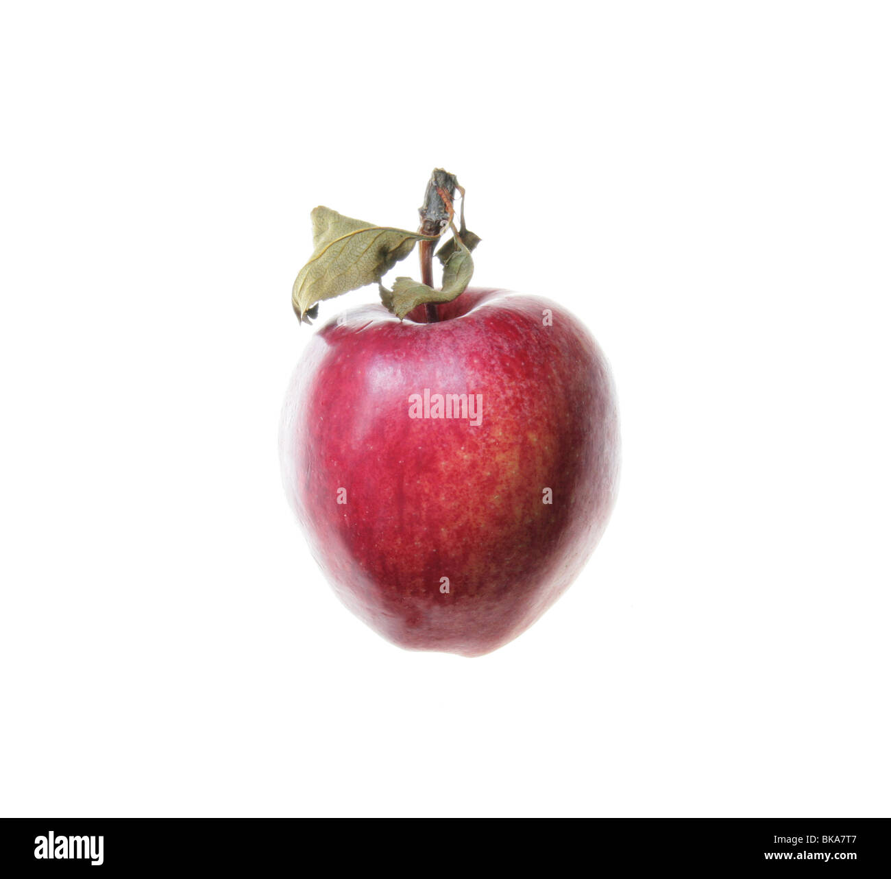 red apple on white background Stock Photo
