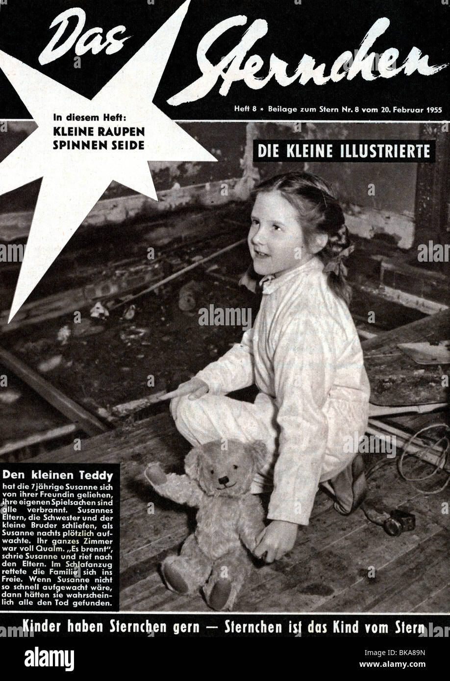 journals / magazines, 1955, 'Den kleinen Teddy', number 8 to Stern no 8, 20.2.1955, Stock Photo