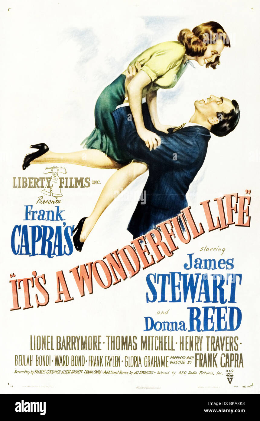It's a Wonderful Life Year : 1946 - USA Director : Frank Capra James Stewart, Donna Reed  Movie poster (USA) Stock Photo