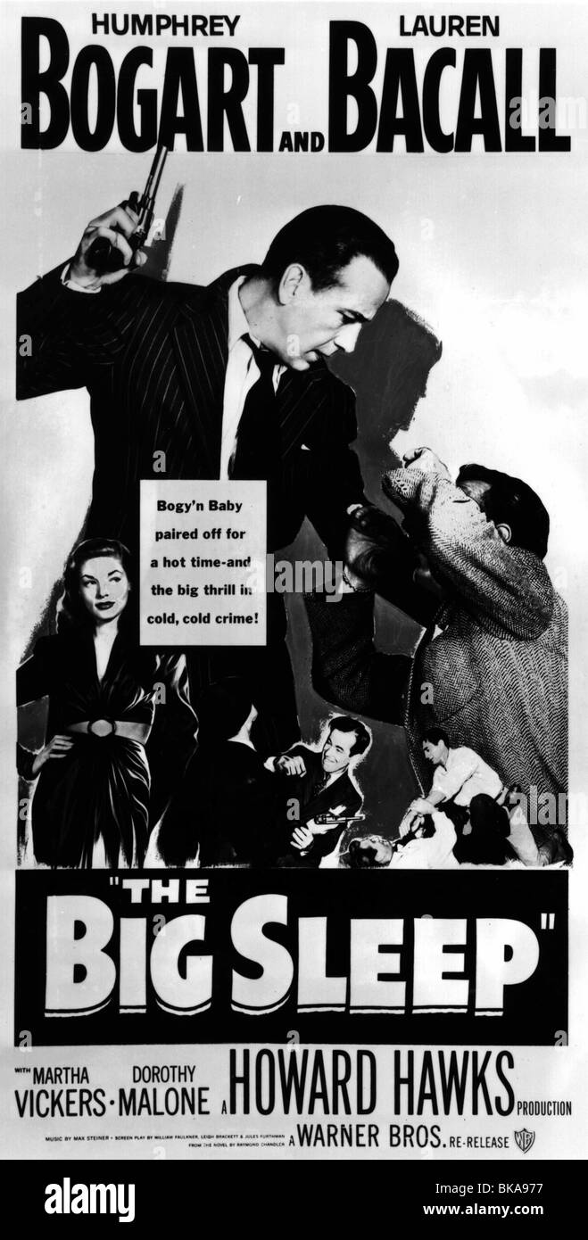 The big sleep 1946 poster stock photo alamy