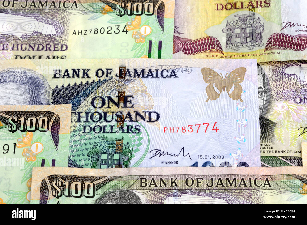 Jamaican Currency Stock Photo Alamy