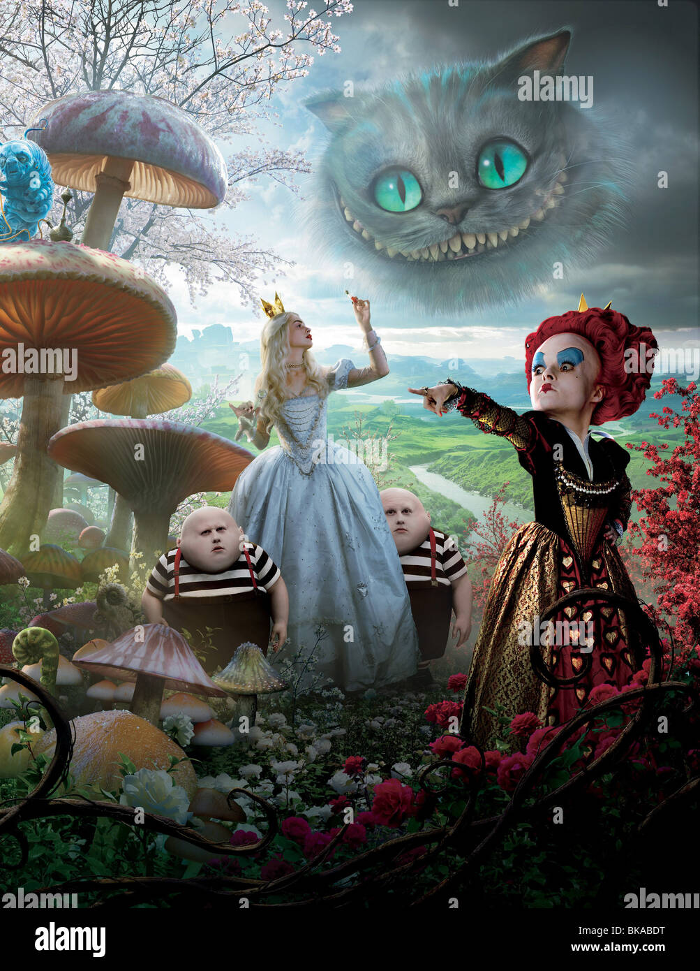 Alice in Wonderland Year: 2010 - USA Director: Tim Burton Anne Hathaway,  Matt Lucas, Helena Bonham Carter Stock Photo - Alamy