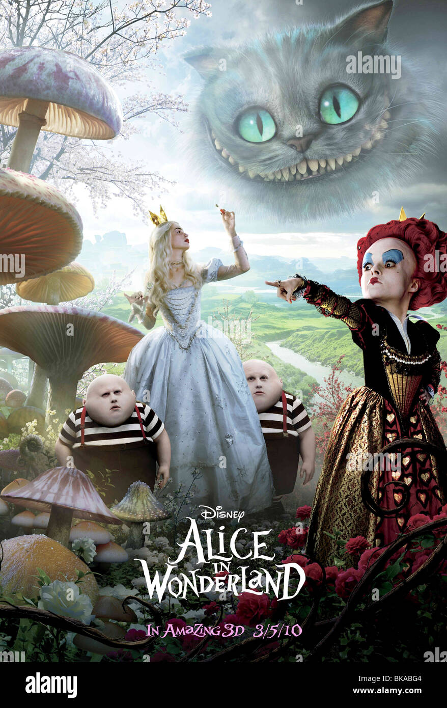 Alice in Wonderland Year: 2010 - USA Director: Tim Burton Movie poster (USA  Stock Photo - Alamy