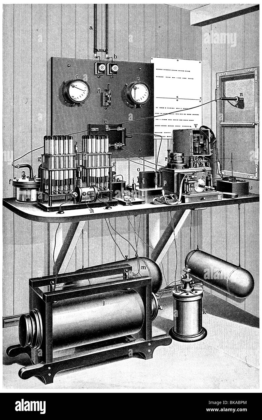 Station wireless telegraphy Stock Photo