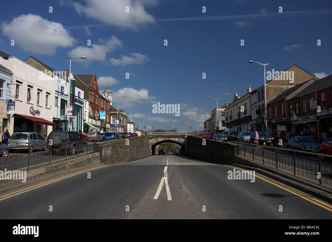 The main street in banbridge featuring the downshire bridge known
