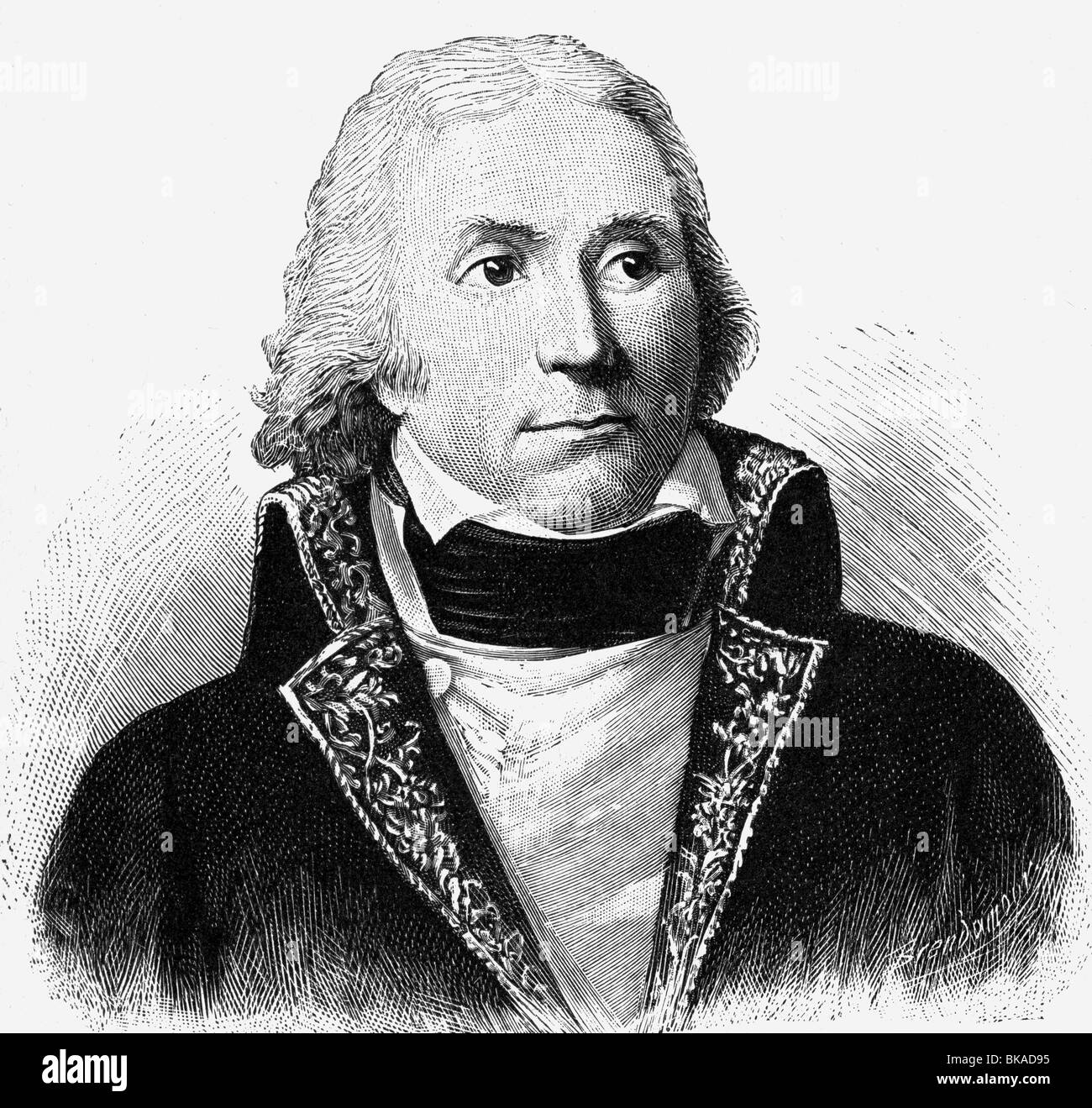 Masséna, André, 6.5.1756 - 14.4.1817, French general, portrait, wood engraving by Brendamour, 19th century, , Stock Photo