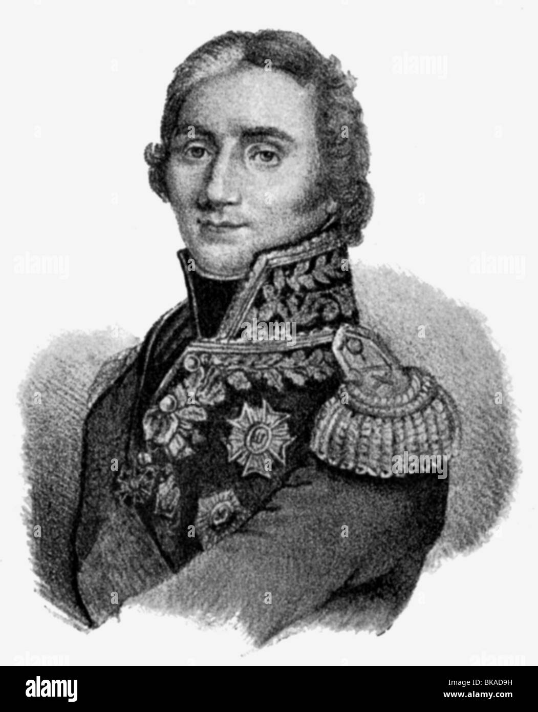 Masséna, André, 6.5.1756 - 14.4.1817, French general, portrait, lithograph, 19th century, , Stock Photo