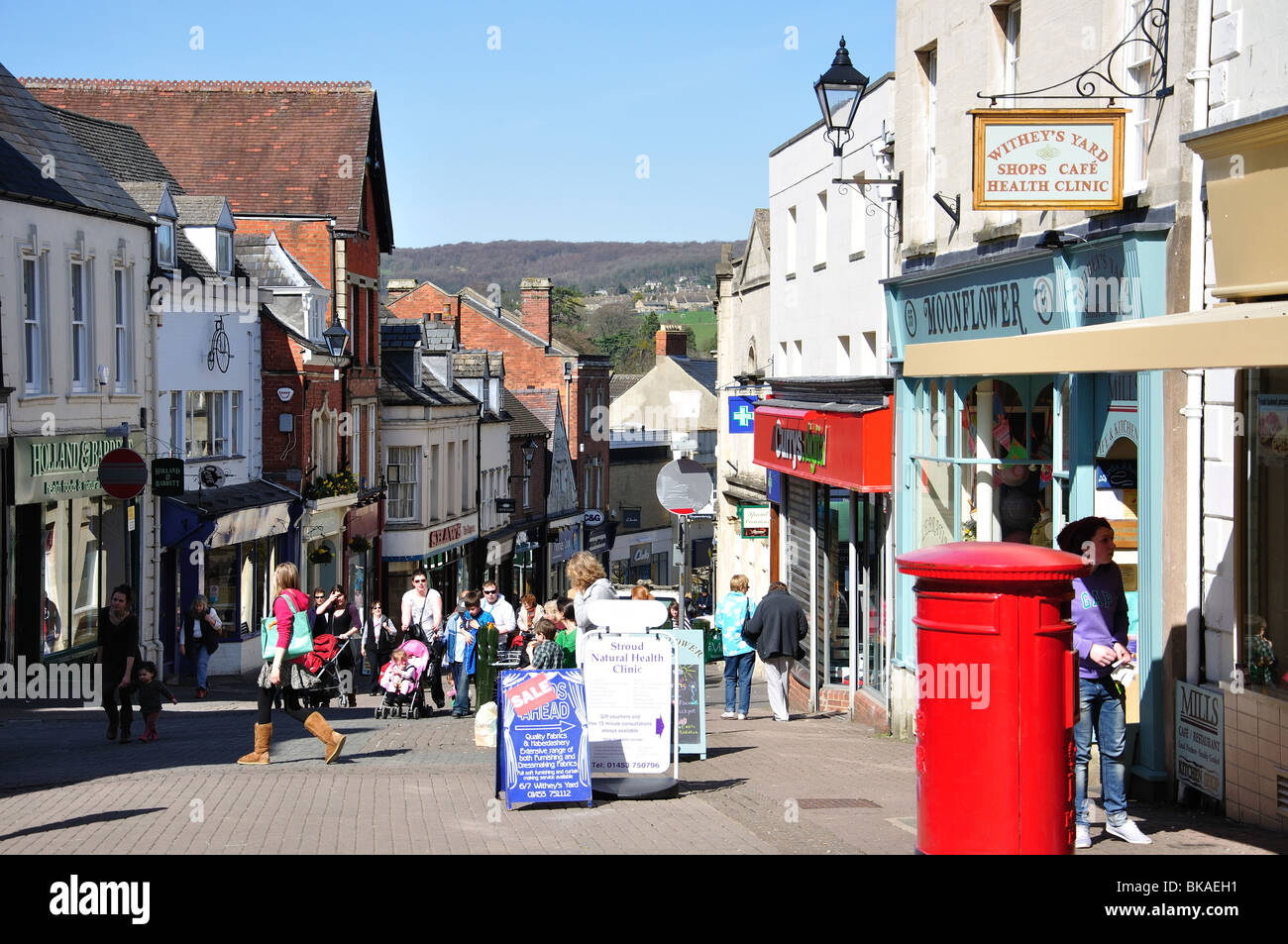 Middle High Street, Stroud, Gloucestershire, England, United Kingdom Stock Photo
