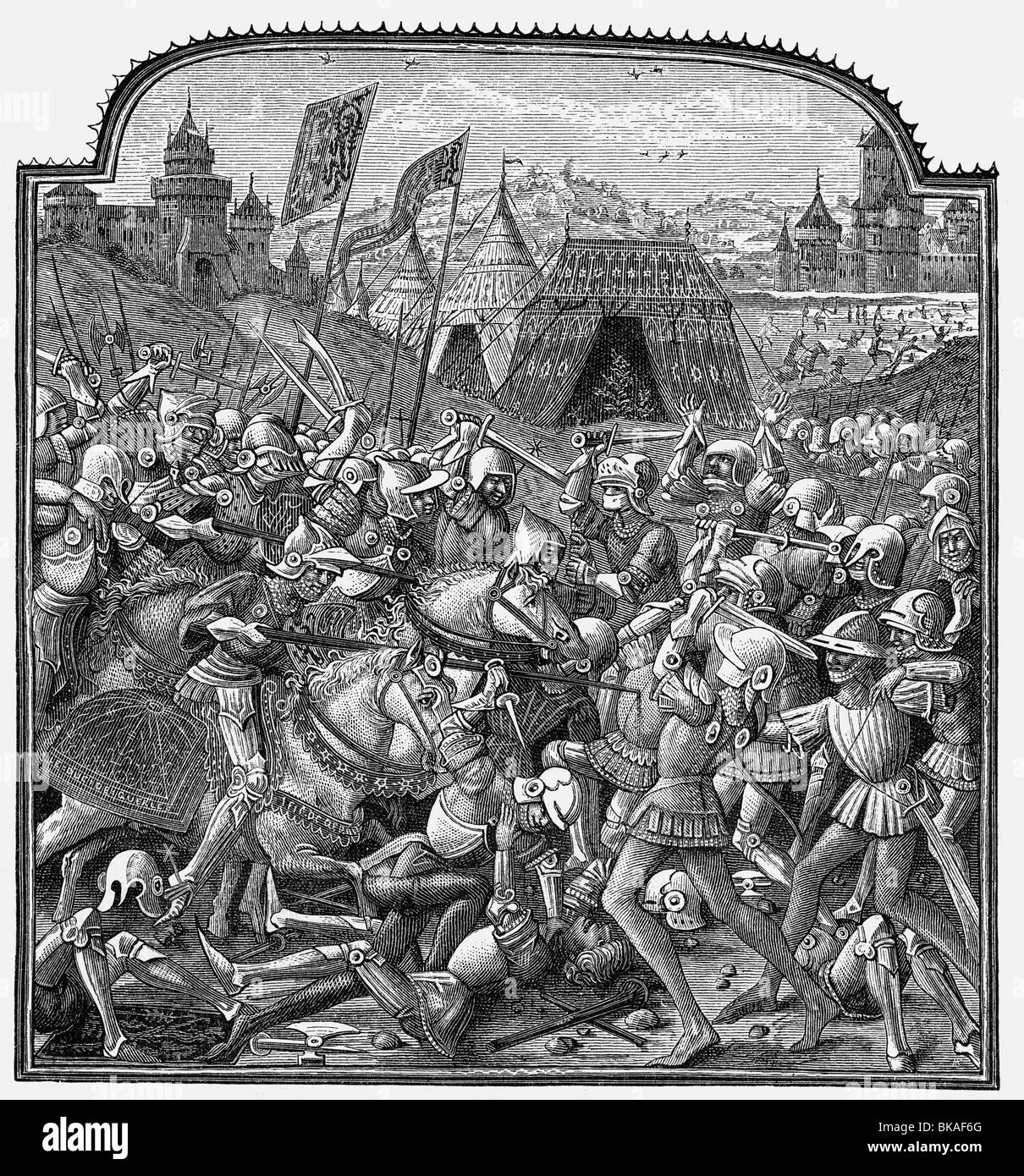 events, Burgundian Wars 1474 - 1477, Stock Photo