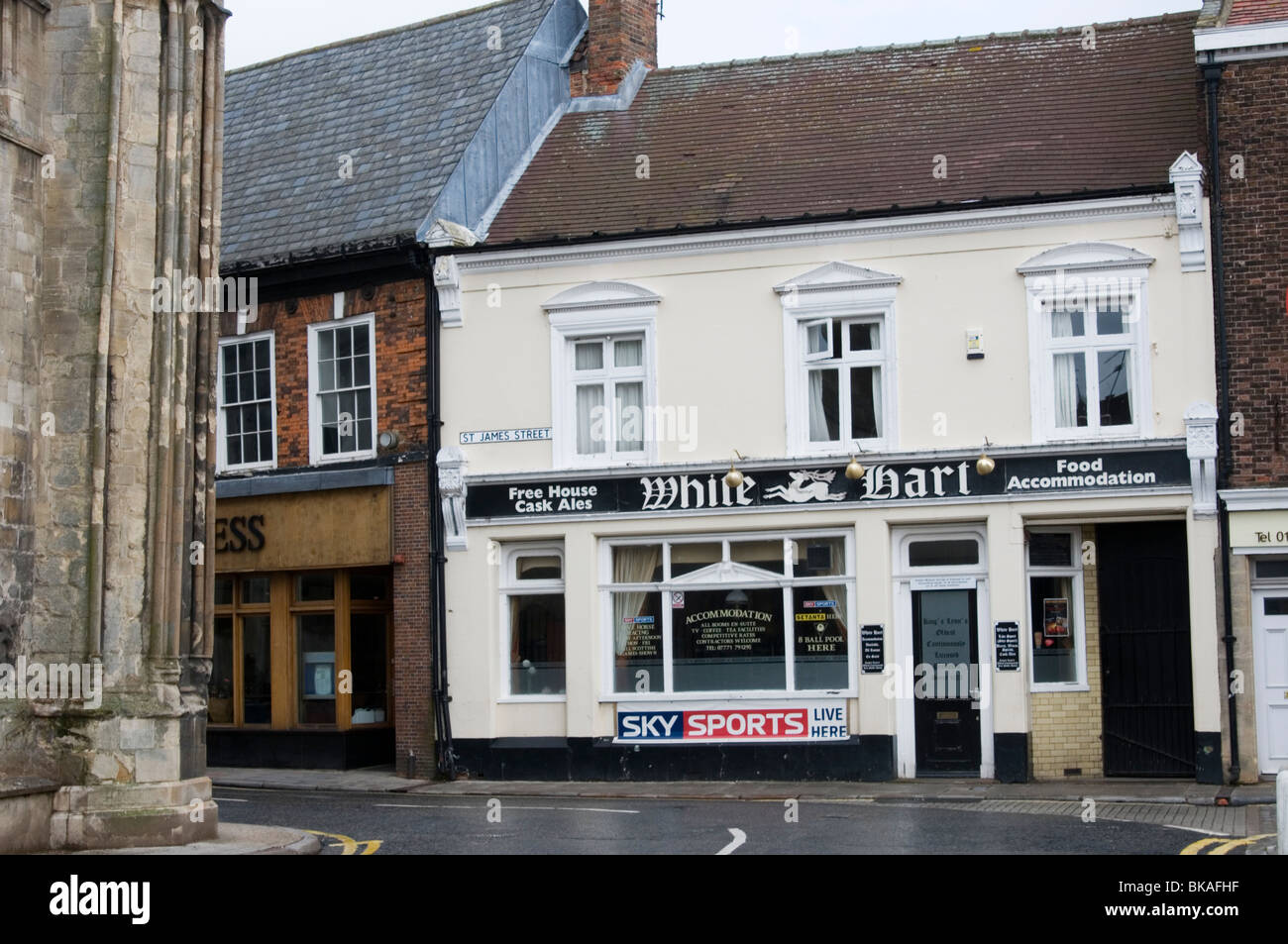 The White Hart pub, St James' Street, King's Lynn, Norfolk, England