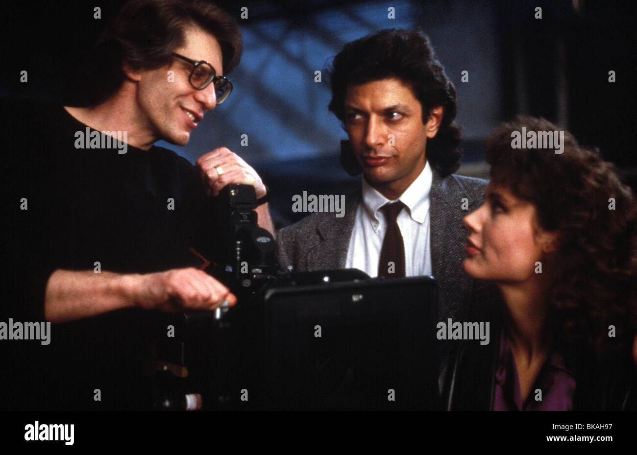 DAVID CRONENBERG (DIR O/S ' THE FLY ' (1986) WITH JEFF GOLDBLUM, GEENA DAVIS DRCO 003 Stock Photo