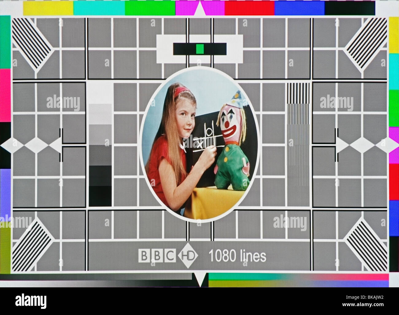 BBC Test Card Stock Photo