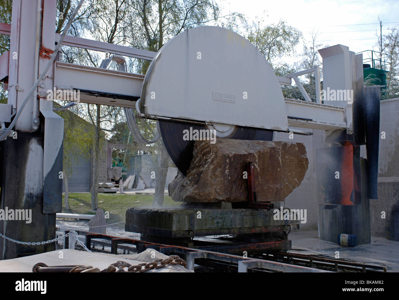 Elgin Industrial Stone cutting Morayshire Grampian Region Scotland. SCO