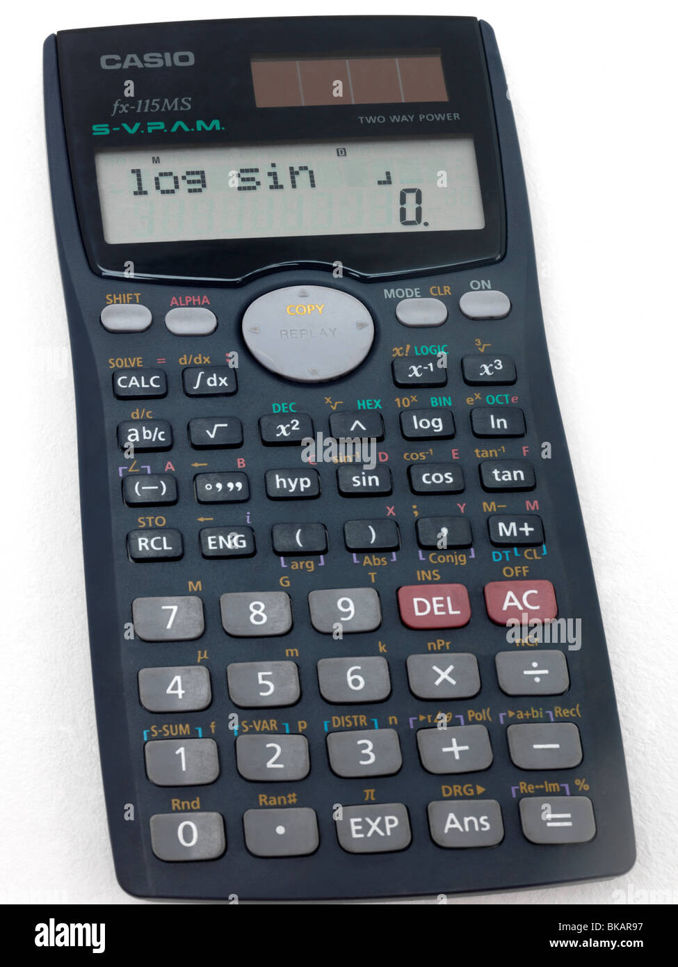 Digital display on calculator using BCD Stock Photo