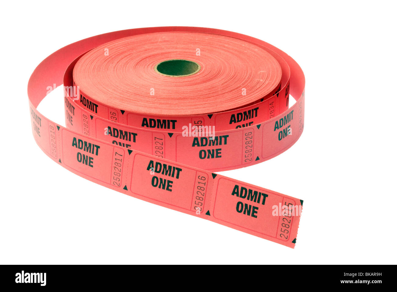 coil of paper admission tickets Stock Photo
