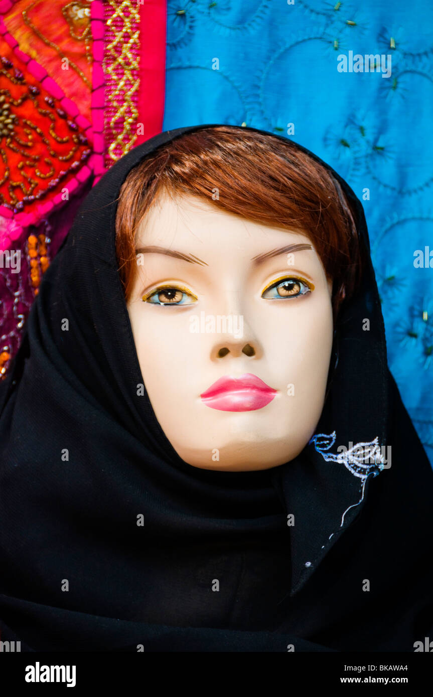 Arab female mannequin wearing a veil Dubai shop Stock Photo Alamy
