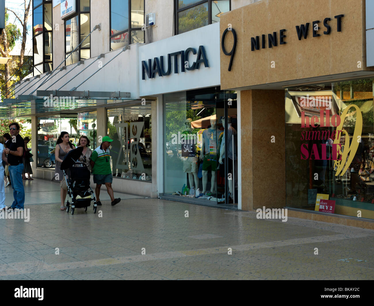 Glyfada Athens Greece People Walking By Clothes Shops Stock Photo - Alamy