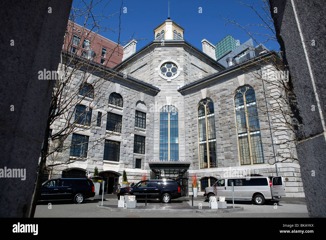 The old Charles Street jail now the Liberty Hotel,  Boston, Massachusetts Stock Photo