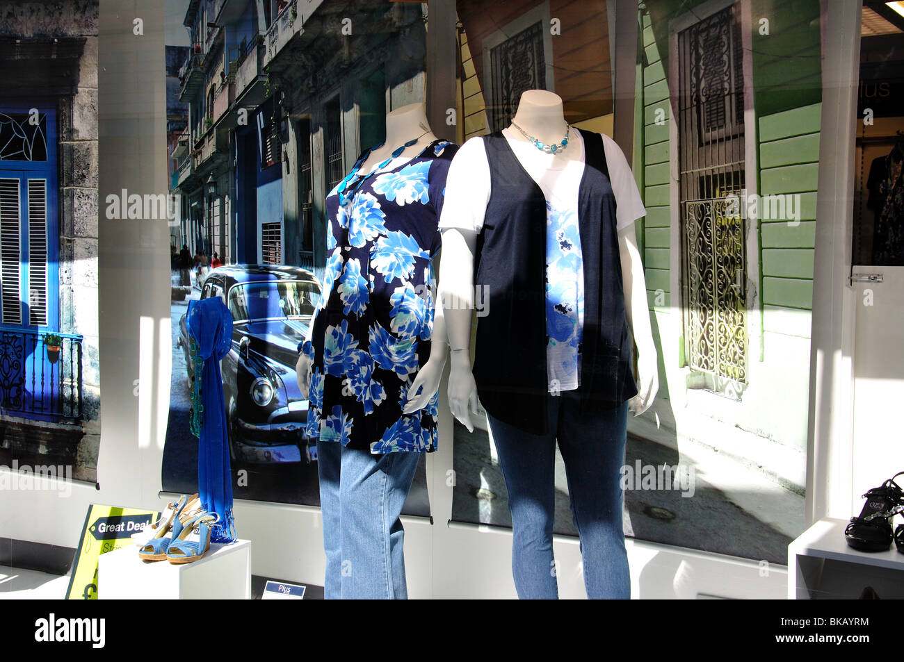 Clothing store window, St.Mary's Walk, Thornbury, Gloucestershire