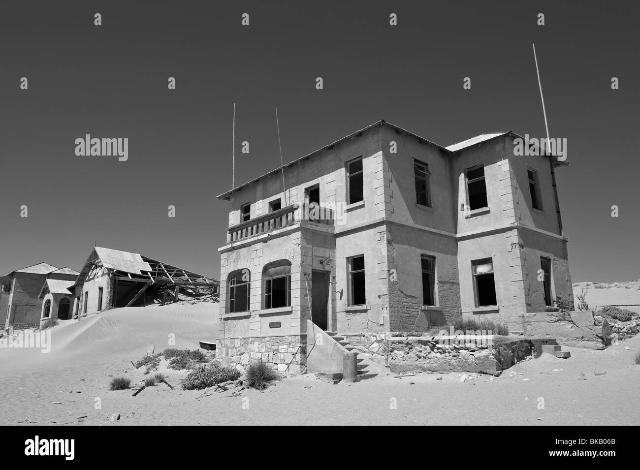 The Architekt or Architects House, Kolmanskop Ghost Town near Luderitz, Namibia Stock Photo