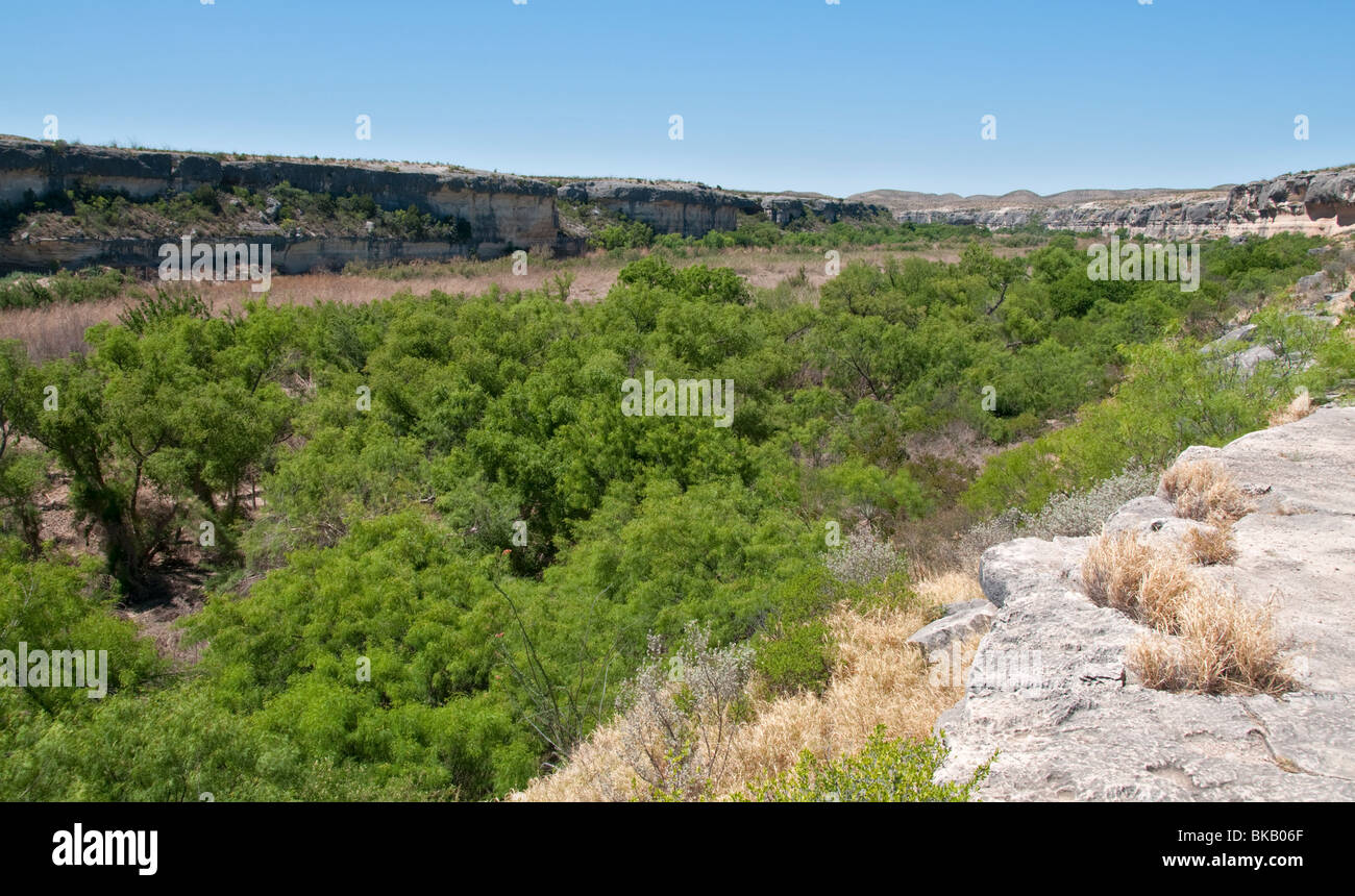 Texas, Langtry, Rio Grande river valley, 'Eagle's Nest overlook' Stock Photo