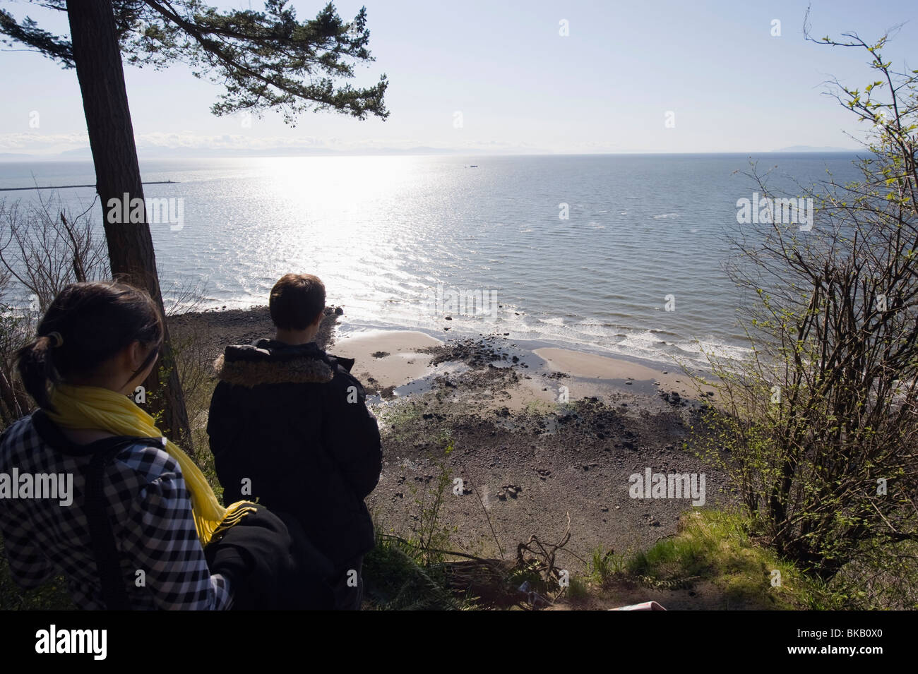 Wreck Beach on the UBC campus,University of British Columbia Vancouver British Columbia Canada Stock Photo