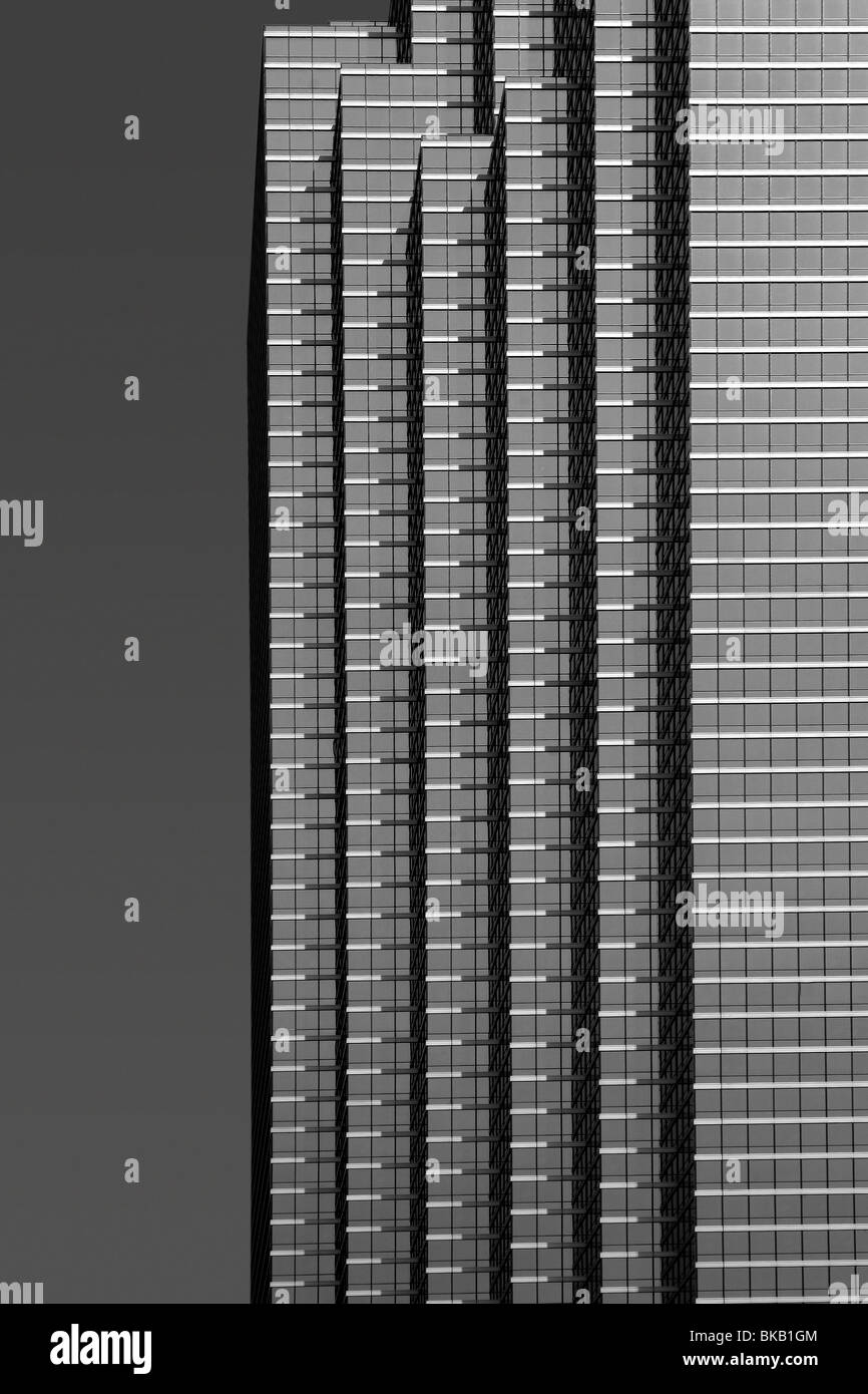 Dallas downtown city mirror skyscraper buildings urban landscape Stock