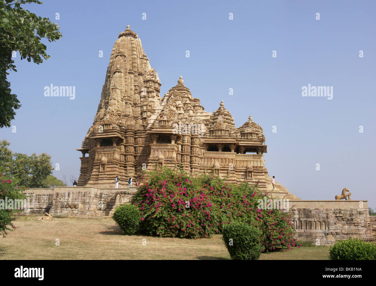 Kandariya Mahadeva Temple at Khajuraho in India, Asia Stock Photo