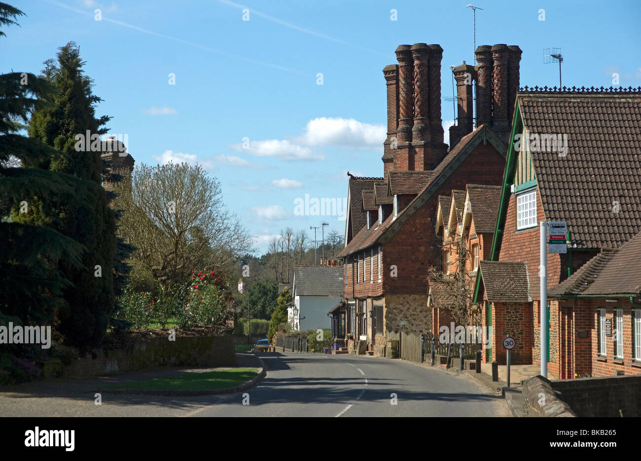 Albury Chimneys near Guildford in Surrey Stock Photo Alamy