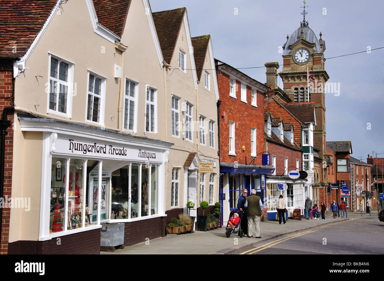 Clock Tower of the Town Hall, High Street, Hungerford, Berkshire