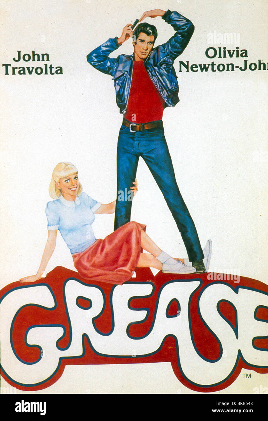 GREASE -1978 POSTER Stock Photo